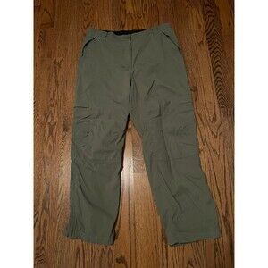 LL Bean Pants Womens XL Pet Khaki Olive Green Nylon Pants